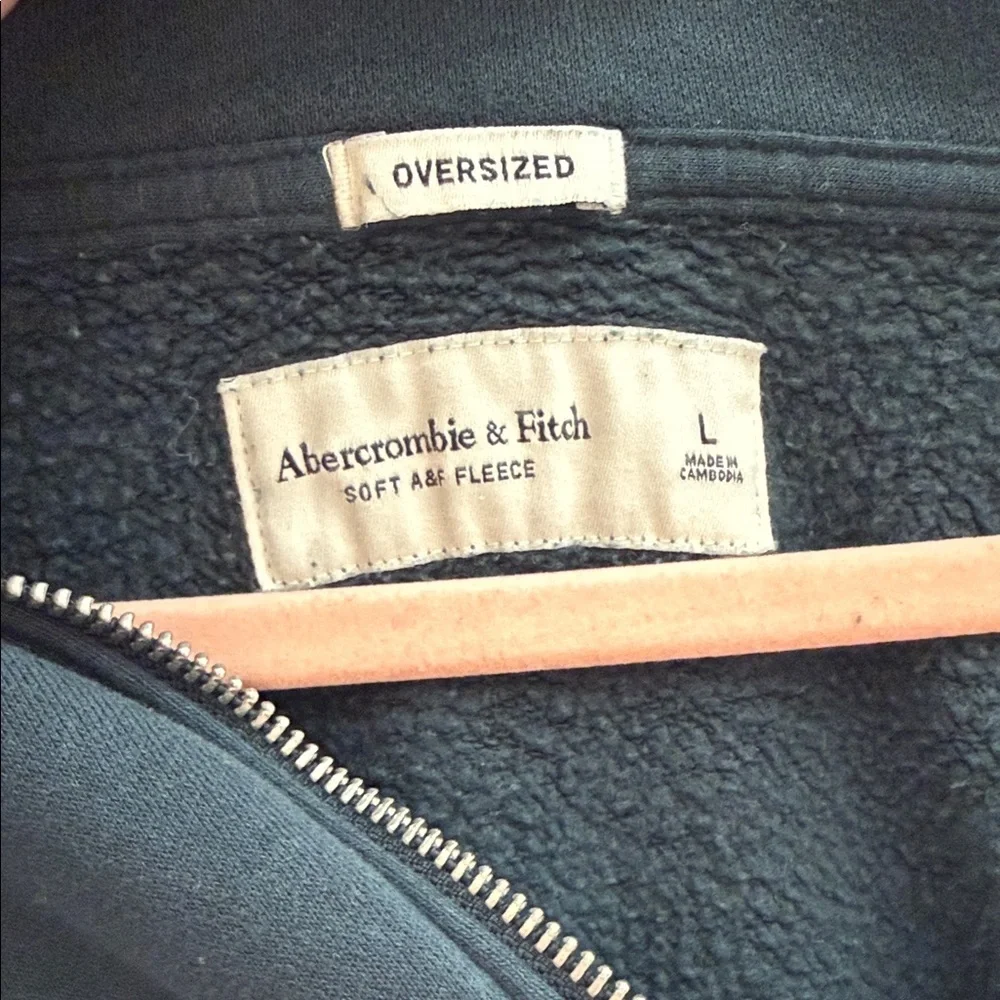 Abercrombie & Fitch Dark Teal Half-Zip Sweater